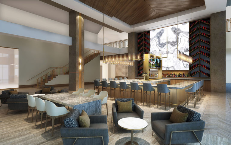 Harrah S Cherokee To Complete 250 Million Expansion Project Fall 2021   Harrahs Lobby Bar REV 768x481 