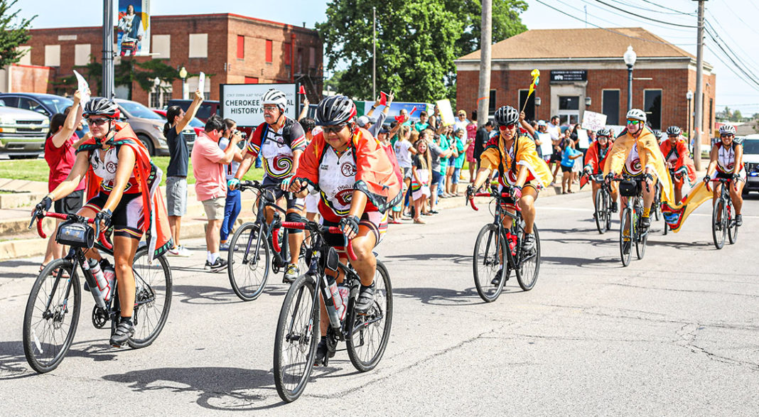 Cherokee Cyclists Return From Remember the Removal Bike Ride