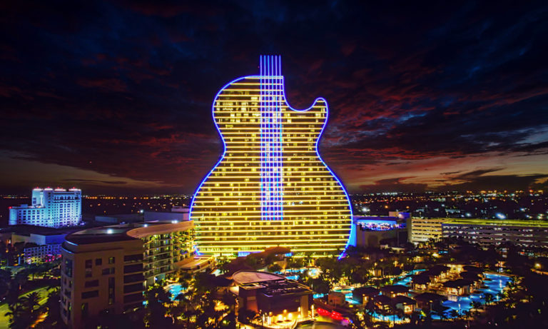 Seminole Hard Rock Lights Up in Colors of Ukraine - Indian Gaming