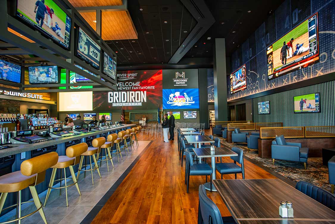 River Spirit Opens $17.5M Gridiron Sportsbar - Indian Gaming