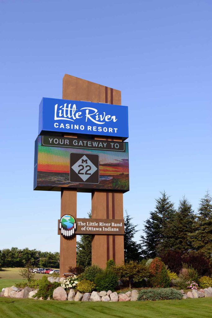 Little River Casino Resort Road Sign