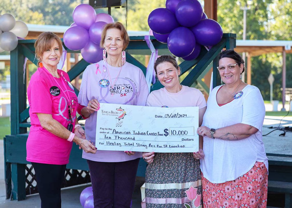 Tunica Biloxi $10K cancer donation