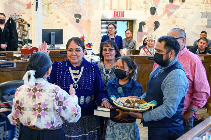 Navajo Speaker Curley oath of office