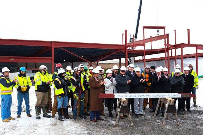 Point Place expansion topping ceremony